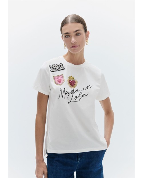 LOLA CASADEMUNT CAMISETA DE MUJER BLANCO